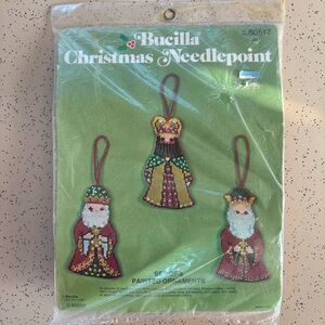 Bucilla Vintage Christmas Crewel Painted Ornaments Kit